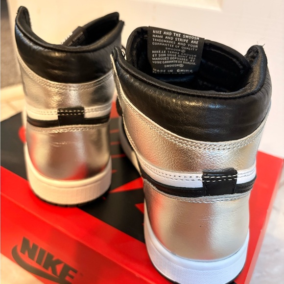 Jordan Women's Sneakers Black and Silver - Picture 5 of 6